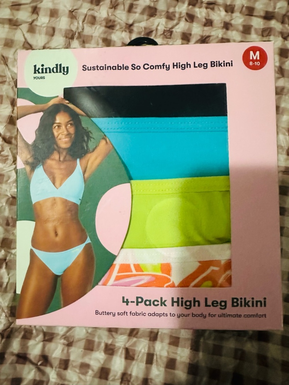 Kindly Yours✨💙💚High Leg Bikini 4-Pack - Black, Teal, Lime, Multicolor
